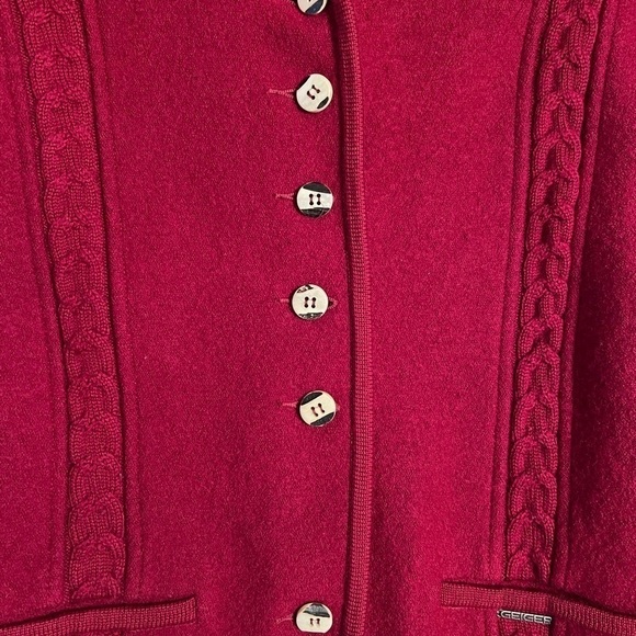 Vintage Geiger Collection Made in Austria Button Front Pure Wool Jacket - Picture 2 of 16
